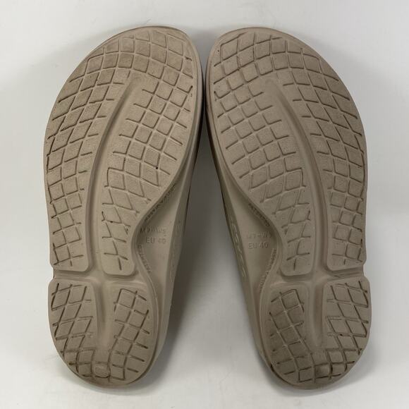 Oofos Ooahh Slide Sandals Womens Size 9 Brown Tan Comfort Recovery Relax Shoes - Picture 7 of 9